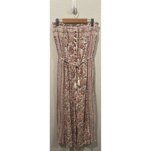 AMERICAN EAGLE OUTFITTERS Strapless Floral Paisley Print Floral Jumpsuit